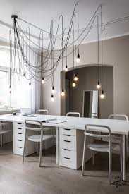 Contemporary Office Design With Impressive Lighting Contemporary Office Design Home Office Design Modern Office Design