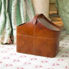 Leather Magazine Holder Leather Basket Leather Storage Candle And Blue Leather holdall travel weekend cabin air duffel bag tan vintage real dark brown.
