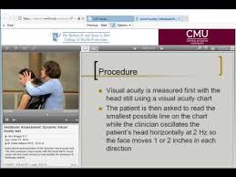 vestibular assessment dynamic visual acuity test youtube