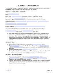 Free Roommate (Room Rental) Agreement Template | PDF | WORD