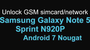 Get your sim network unlock pin and the unfreeze code. Unlock Samsung Galaxy Note 5 Sprint N920p Android 7 Nougat Galaxy Note 5 Samsung Galaxy Note Samsung Galaxy