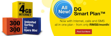 Mobile internet quota (to use as you please) and smart apps quota (for facebook, facebook messenger.more detail for free digi modem / mifi notes: Digi Postpaid Plan 90