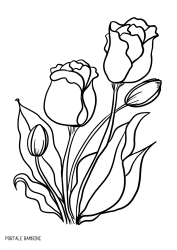 Disegni Di Tulipani Da Stampare E Colorare Gratis Portale Bambini Tulips Flowers Fiori Coloring Coloring Tulipani Fiori Da Stampare Tatuaggio Tulipano
