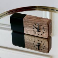 Falu Table Quartz Clock Silent Desk Clock Bedside Table Etsy In 2020 Wood Clocks Table Clock Design Quartz Clock