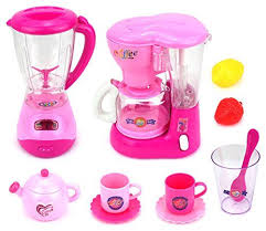 Mini Dream Kitchen 2 Pretend Play Toy Kitchen Appliances Playset W Blender Coffee Machine Accessories Co Toy Kitchen Toy Kitchen Appliances Pretend Play Toys