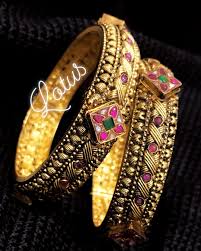 Gold plated traditional 2 pc bangles: 20 Traditional Gold Plated Bangles Where To Shop Them South India Jewels