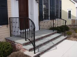 This is an after photo of a front porch wrought iron corner column i restored. Economy Iron Products Railings Outdoor Outdoor Stair Railing Wrought Iron Porch Railings