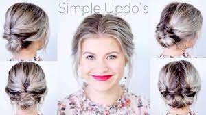Choose a nice hair accessory for a better look. Simple Elegant Updo Hairstyles For Medium Length Hair Milabu Youtube