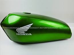 Cafe Racer Honda Cg125 Cb125 Fuel Tank Plain Green Motor Fairing Kit Grafis Seni