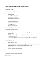 • 6tahun neuroblastoma tidak menghadiri follow up untuk kemoterapi.ibu telah meninggalkan anak2yang. Apakah Kesan Penderaan Kanak