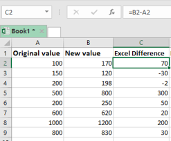 For example, i want to print out the percentage of c2 and c3, so the formulae will be: How To Find Percentage Difference Between Two Numbers In Excel Excelchat