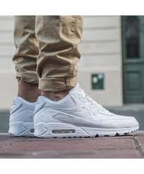 Cheap Nike Air Max 90 Leather Gs All White Mens Trainers Sale Uk Nike Air Max 90 Mens Nike Air Max Nike Air Max Mens