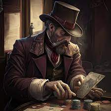 The gambler plays poker foul play official dress code gambling high stakes card games nonexistent person high definition art generative artificial intelligence | Premium AI-generated image