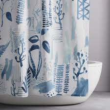 Scandi Garden Shower Curtain Midnight West Elm
