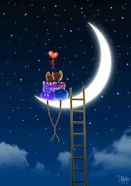 Love Moon Night Couple Moon Stars Art Moon Art Good Night Moon