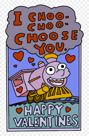 We can make this valentines day very special for you by providing you happy valentines day coloring pages, sheets and cards. Simpson Valentine Day Characters Coloring Pages With Simpsons Choo Choo Choose You Card Clipart 519091 Pikpng