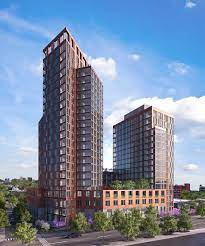 Astoria S Halletts Point Megaproject Launches First Affordable Housing Lottery Modern Architecture Building Condominium Architecture Building