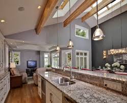 You can also use pendant lighting on a vaulted ceiling. Pendant Lights Vaulted Ceilings Vaulted Ceiling Living Room Vaulted Ceiling Kitchen Rustic Kitchen Lighting