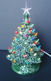 Tabletop wooden decorated tree christmas trees. Vintage Style Ceramic Christmas Tree Tabletop Tree Made To Order Teresasceramics On Artfire