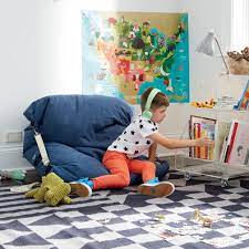 Adjustable Blue Bean Bag Chair Blue Bean Bags Bean Bag Chair Kids Homework Station