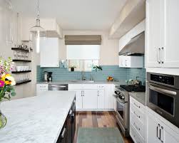 We also equipped the island area with modern pendant lighting and bar stools for seating. Kitchen Color 15 Beautiful Blue Backsplashes