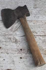 Antique Hatchet Rustic Hewing Hatchet W Broad Ax Head Primitive Iron Farm Tool Hatchet Farm Tools Axes And Hatchets