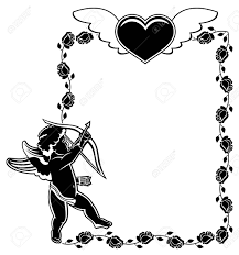 The film is the latest cinematographic adaptation of shakespeare's play 'romeo and juliet'. Amor Mit Bogen Jagd Auf Herzen Schwarz Weiss Rahmen Mit Silhouetten Von Amor Rosen Und Herzen Design Element Fur Grusskarte Vector Clip Art Lizenzfrei Nutzbare Vektorgrafiken Clip Arts Illustrationen Image 67910794