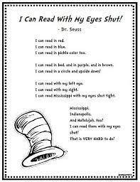 Poems And Songs Dr Seuss Activities Dr Seuss Preschool Dr Seuss Classroom