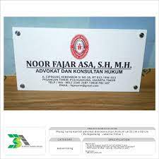 Informasi dalam daftar ini berdasarkan professional credentials. Jual Plang Nama Kantor Advokat Dan Konsultan Hukum Uk 25x50 Cm Akrilik 3 Mm Kota Tangerang Berkah Sukses Abadi Tokopedia