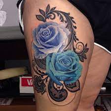 Olio Realistic Tattoo By Ron From Cherry Bomb 20170612 Tattoos Realistic Rose Tattoo Girl Thigh Tattoos