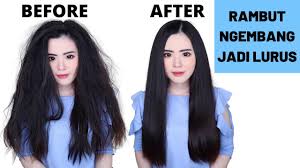 Cara Meluruskan Rambut Mengembang Secara Alami Hasilnya Permanen Youtube