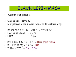 Masa kerja 2 (dua) tahun atau lebih tetapi kurang dari 3 (tiga) tahun, 3 (tiga) bulan upah; Tuntutan Elaun Lebih Masa Elaun Pemangkuan Dan Elaun