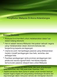 Kertas kerja ini mengupas tentang peranan institut pengajian tinggi malaysia dalam memartabatkan dan memperkasakan institusi raja di malaysia akibat kesan daripada globalisasi atau dunia tanpa sempadan. Penglibatan Malaysia Di Arena Antarabangsa