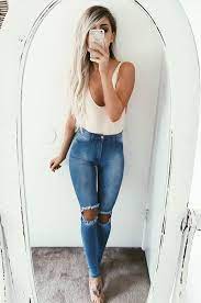 Outfits With Heels Part 1 Cute Winter Outfits Ripped Jeans Slideshow Read More 4 Tips To Improve Overall Appearance And Fash Fashion Fashion Outfits Style