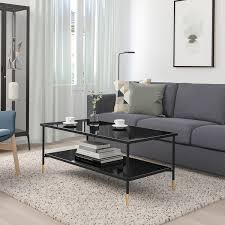 But need to mention is the black board at the bottem need a drill. Asperod Coffee Table Black Glass Black 115x58 Cm Ikea