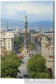 Facebook is showing information to help you better understand the purpose of a page. Leinwandbild Stadt Barcelona Von Oben Denkmal Fur Christopher Columbus Pixers Wir Leben Um Zu Verandern