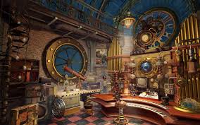 Giovani S Concept Art Illustration Steampunk House Steampunk Interior Steampunk Interior Design