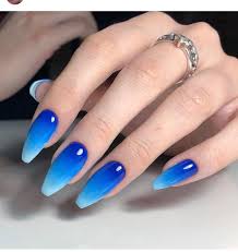 Acrylic Black And Blue Ombre Nails Pin By Jessica Alexis On Pretty Nails Ombre Acrylic Nails Blue Nails Ombre Nails