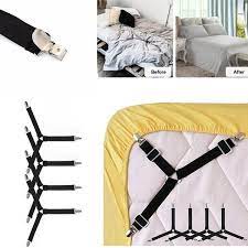 1pc triangle bed mattress sheet clips grippers straps suspender fastener holder wish fitted bed sheets bed mattress bed sheets