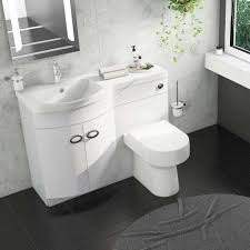 left hand sink unit white gloss