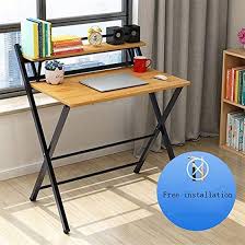 This Foldable Desk Is Great For Working From Home And It S Under 100 In 2020 Desks For Small Spaces Simple Computer Desk Computer Desk With Shelves