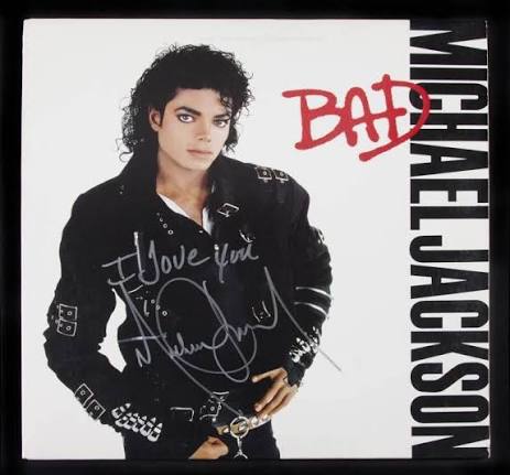 MICHAEL JACKSON SIGNED "BAD" ALBUM