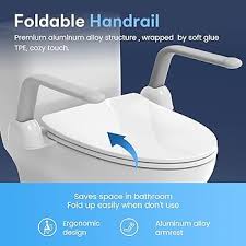 Amazon.com: HEINSY Toilet Safety Rail, Heavy Duty Foldable Toilet Handrail,  Aluminum Alloy Support Up to 480LBS Perfect for Elderly Senior Handicap ...