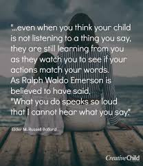 What You Do Speaks So Loudly That I Cannot Hear Meaning L R Knost On Instagram Little Eyes Watch What We Do Far More Than Little Ears Hear What We Say L R Knost Bewhoyouw Sayings Quotes To Live By Instagram