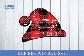 Download 2 Layers Plaid Grunge Bandana Santa Hat Graphic By Ktwop Creative Fabrica SVG Cut Files