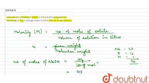 How is osmolarity related to molarity? Calculate The Molarity Of 1 60 L Of A Solution