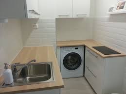 Small Kitchen White Kitchen Subway Tile Ikea Kitchen Ikea Veddinge Ikea Ekbacken Ikea Aanrechtblad Keuken Design