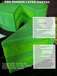 Tengok gambar je pun dah rasa kesedapan kek. Step By Step Resepi Kek Pandan Layer Kastard Foody Bloggers