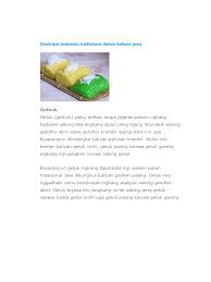 We did not find results for: Deskripsi Makanan Tradisional Dalam Bahasa Jawa Pdf