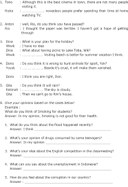 Suggestions and questions and discussions use material suggestions. Soal Tentang Opinion And Thought